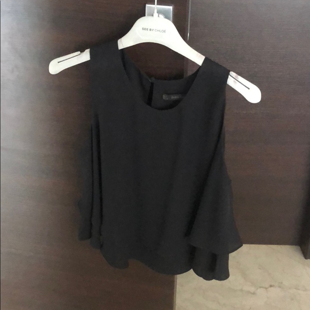 Zara chiffon layered top